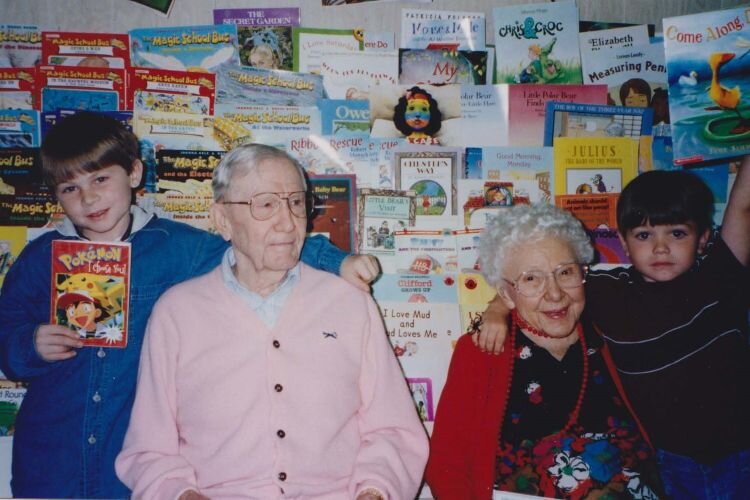 Early donors Harold Corrigan and Hazel Bryson funded book and reading programs for school children in south Hillsborough County