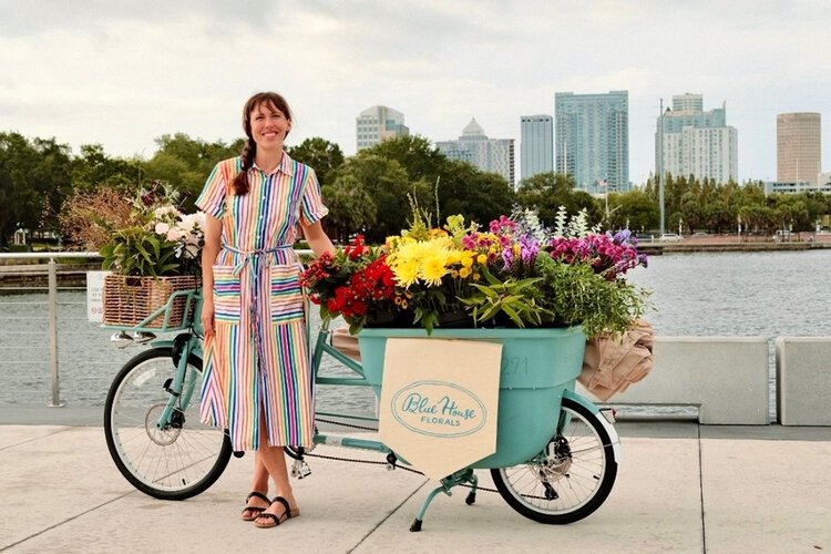 Kali Rabaut, owner of Blue House Florals, and her family moved to Tampa Heights four years ago. (Devyn With a Why/Provided by Kali Rabaut).
