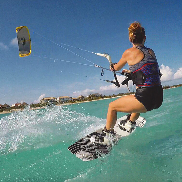 Rebecca Wilcox loves the mobility kiteboarding offers when traveling in Turks and Caicos.