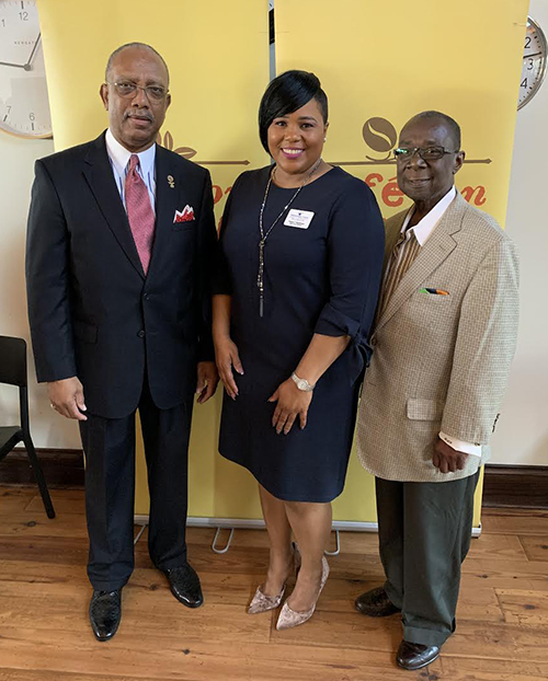 Les Miller Jr., Tamara Shamburger, and Frank Reddick at Café con Tampa. 