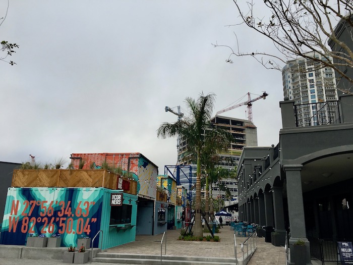 Sparkman Wharf with USF Medical School under construction nearby.