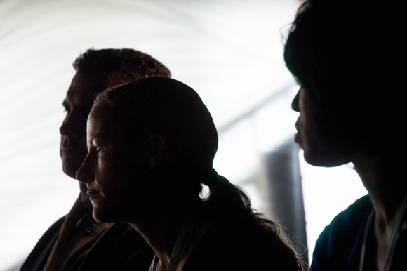 (L-R) Fabian Yepez, Rachel Fisher, and Tahisia Scantling speak at the event.