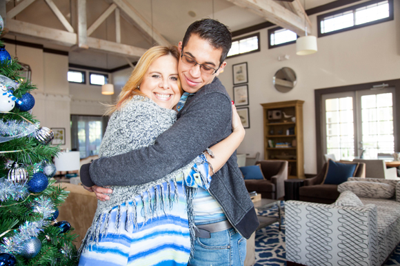 Diane Cortes with her step-son Kevin Estrada who left Puerto Rico for Tampa due to Hurricane Maria. 