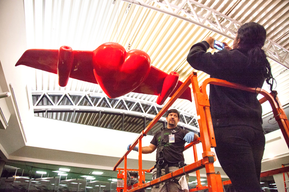 Esterio Segura's artwork entitled 'Good Bye My Love Tampa, Seven Days a Week' at Tampa International Airport.