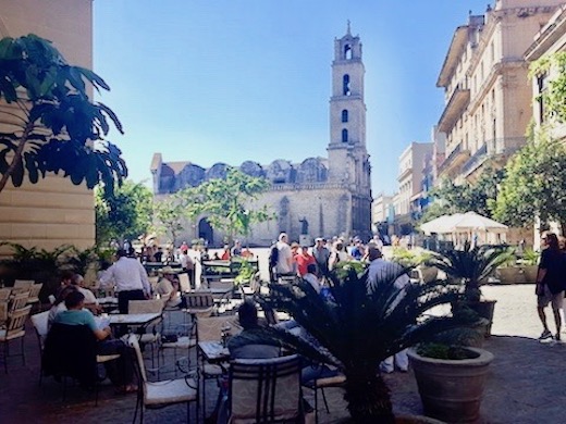 Church plaza in Havana