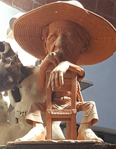Old man sculpture