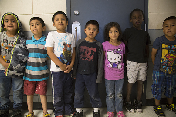 Kids get ready for snack at the Boys & Girls Club in Wimauma.