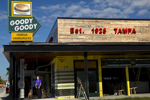 Richard Gonzmart with his pups Rex and Rusty at Goody Goody in South Tampa.