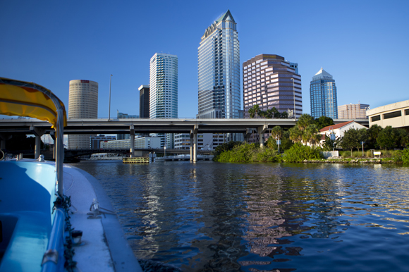 Tampa Water Taxi Co. from Sail Pavilion to Curtis Hixon Park. .