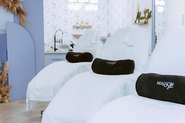 The atmosphere at Maison Glo's two locations is calm and inviting, with a trendy twist.