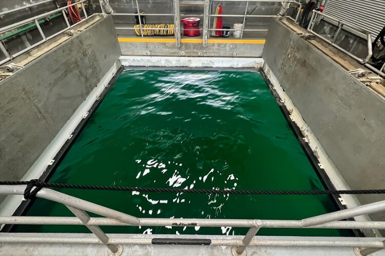 The Western Flyer's moon pool allows the research vessel to deploy a remotely-operated vehicle to explore the ocean's depths.
