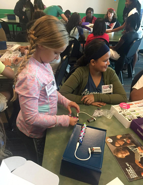 Jabil partners with the Girl Scouts for a STEM Camp.