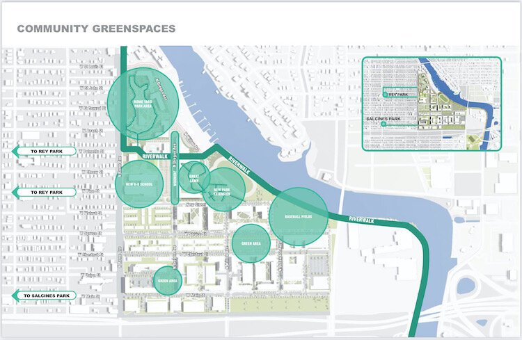 The Rome Yard project is on a bluff overlooking the Hillsborough River.
