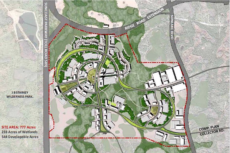 Moffitt is planing for more than 1.4 million square feet of research and corporate space on 775 acres in Pasco County.