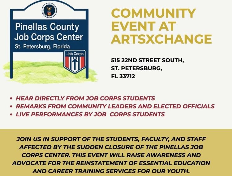 On Tuesday, June 10th, St. Pete's Warehouse Arts District Association is holding a community event in support of students from the recently shuttered Pinellas County Job Corps