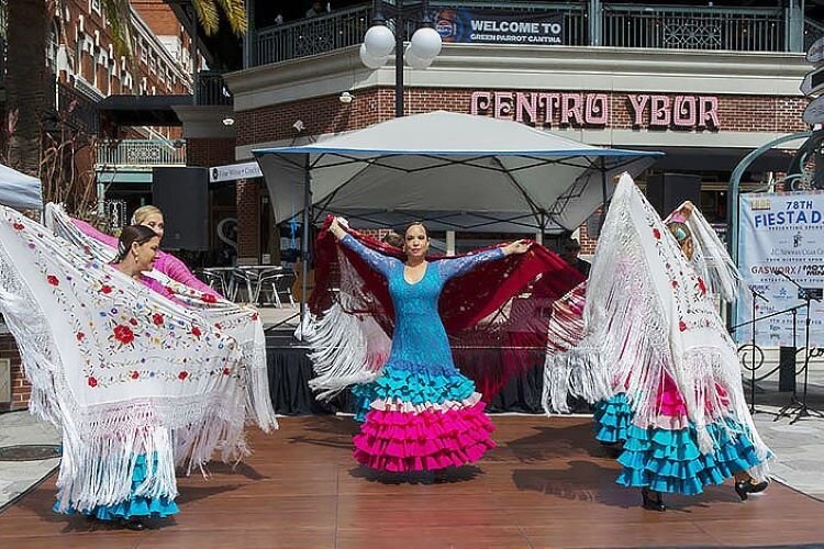 Director Vanessa Cerallo and the professional Flamenco dance troupe Alma Y Fuego perform at the Ybor City Chamber of Commerce 78th Fiesta Day.