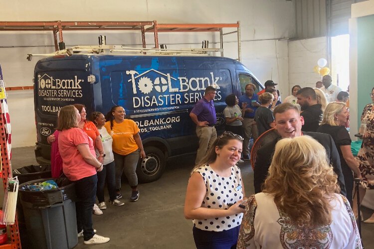 Rebuilding Together Tampa Bay staff and community partners gathered on September 28th to celebrate the opening of a distribution center that will house equipment, tools and vehicles needed for the response to future hurricanes and natural disasters.