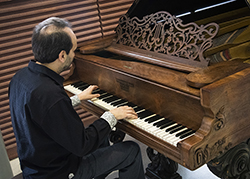 USF recently received a gift of a Civil War-era Steinway piano. It will be on permanent display at the School of Music.