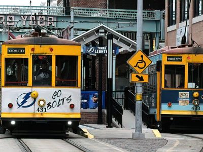 The TECO line streetcar operates free of charge for passengers from Ybor City Historic District to the Channel District in Tampa.