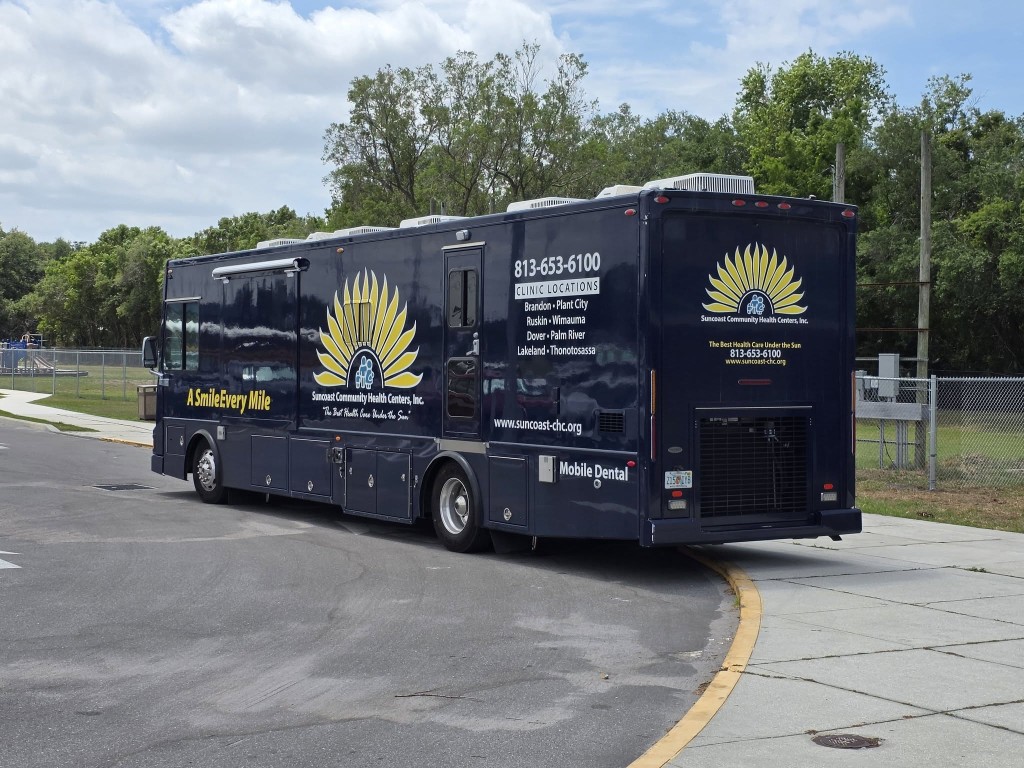 Suncoast Community Health Centers mobile dental bus